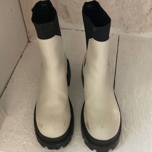 Slip on dolce vita combat boot , white